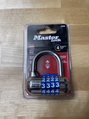 MASTER LOCK 1523D 4-DIGIT COMBINATION PADLOCK White - Image 1 of 3