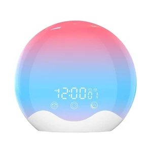 Digital Wake Up Light With 12-Color Simulates Sunrising Lamp For Natural Awake - Picture 1 of 8