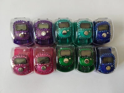 Lot of 10 Digital Electronic Tasbeeh Counters – Finger Tally Clickers - Image 1 of 4
