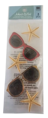 Gafas de sol Jolee's Boutique pegatinas 3D rojo dorado estrella de mar dimensional 50-40051 Foto 1 de 3