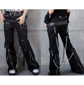 Women's Gothic Bondage Pant Rock Hard Trouser Heavy Weight Pant EMO /Trip PANTS - Picture 1 of 5