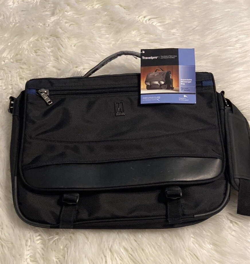 TRAVELPRO Black Men's BagExpendable Messenger Bag wide17/18" lengths 13/14" - Image 1 of 4
