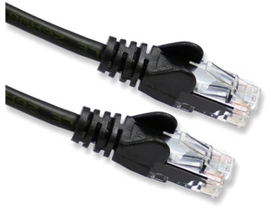 2m BLACK Network Cable RJ45 LAN Patch Lead Cat5e Ethernet 2 Metre Router Modem  - Picture 1 of 12