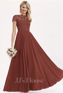 Vestido de Dama de Honor Talla 26 ¡Nuevo! Especia calabaza naranja quemada nueva con etiquetas - Imagen 1 de 5