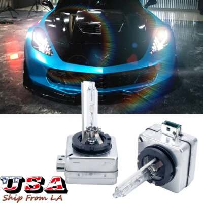 D3S D3R Xenon White 6000K HID Headlight Bulbs For 2014-2020 Chevy Corvette C7 - Image 1 of 4