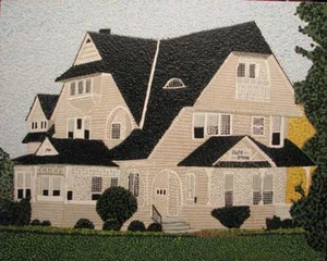 Warwick Haus 16" x 20" Acryl auf Holz von Michael Byro - Bild 1 von 1