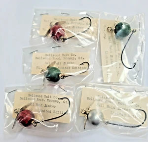 VINTAGE BELLWOOD BAIT COMPANY BALL BAIT SINKER LIMITED EDITION 5 PCS - Picture 1 of 4