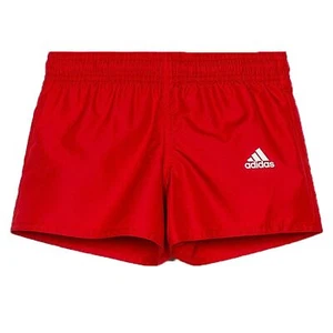 adidas ESS BOS Kinder Jungen Board Shorts Badeshorts Sport Freizeit Badehose Rot - Picture 1 of 3