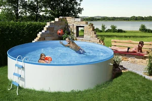 Kinderpool 3,60 x 0,90m Kids-Fun Stahlwandpool Kinder Folie 0,4mm Stahl 0,6mm - Bild 1 von 2