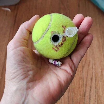 Geocache, Tennis Ball Geocaching Container,  Micro Cache, Ready to Hide Ball - Image 1 of 4