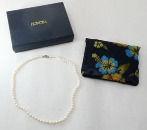 Honora Perlen Halskette 42 cm mit Marken Tragetasche Tasche & Box - Bild 1 von 10