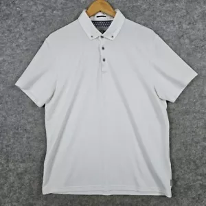 Ted Baker London Herren Poloshirt weiß Größe 5 (L) Modal/Polyester leichte Flecken - Bild 1 von 12