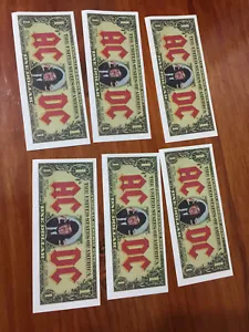 AC/DC one dollar bills usa acdc money $1 angus young dollar stage money concert - Bild 1 von 9