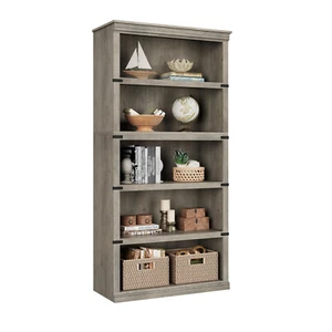 ✅71" 5 Tier Bookcase Farmhouse Book Shelf with Storage Open Display Bookshelves - Picture 1 of 9