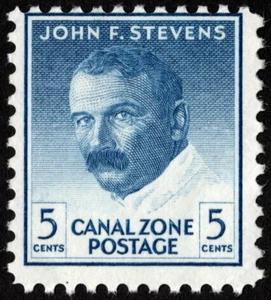 Canal Zone - 1946 - 5 Cents Dark Blue John F. Stevens Issue #139a Mint NH VG-F - Picture 1 of 1