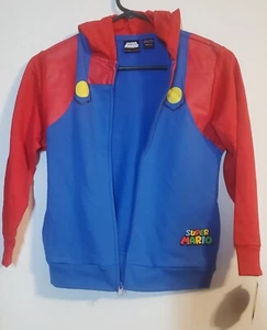 Super Mario Boys Hoodie Jacket Size S Cosplay Zip Kids Costume - Picture 1 of 2