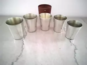 Vintage 1930's Electro Plated Nickel Silver Cocktail Shaker Companion Shot Set - Picture 1 of 20
