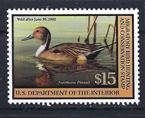US RW68 MNH OG $15 Duck Hunting Stamp. Lot 24-39 - Picture 1 of 1