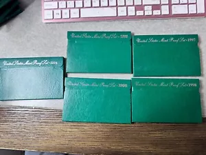 Set of Five United States Mint Proof Clad Sets 1994, 1995, 1996, 1997, 1998 - Picture 1 of 6