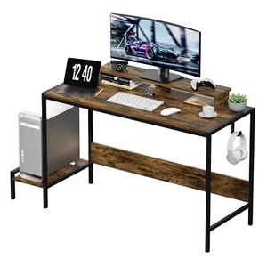 Schreibtisch Computertisch PC Tisch Bürotisch 120x50x86 cm Braun Holzoptik Neu - Bild 1 von 11
