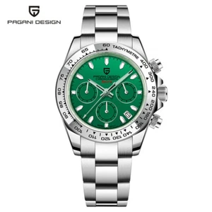 Pagani Design Herren Japan VK63 Quarz Armbanduhr Chronograph PD-1727 Stahlband - Bild 1 von 15