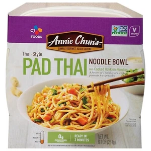Annie Chun's Pad Thai Noodle Bowl, Case of Six Heat n Serve Bowls - Picture 1 of 5