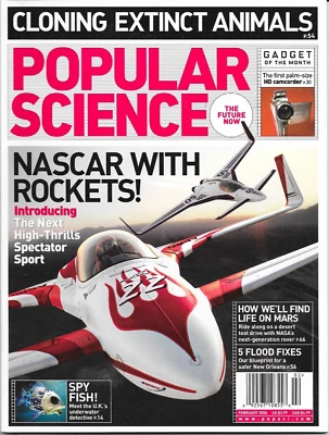 POPULAR SCIENCE (February 2006) NASCAR With Rockets!; Cloning Extinct Animals - Image 1 of 4