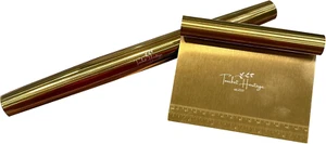 French Rolling Pin and Dough Scraper Set | Gold Bench Scraper Tool | Rolling Pin - Picture 1 of 12