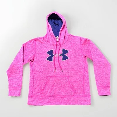 Under Armour Size Medium Pink Hoodie Pullover Sweatshirt Storm - Image 1 of 4