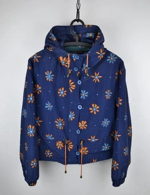 Gudrun Sjoden Jacket Flowers Raincoat Hooded Size S - image 1 of 4