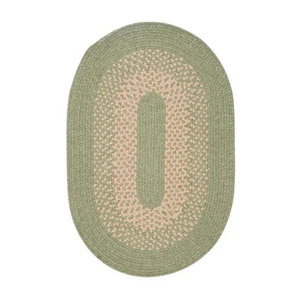 Wellington Wool Braided Rug 2X3 - Moss Green, Reversible Handcrafted in USA, ... - Picture 1 of 7