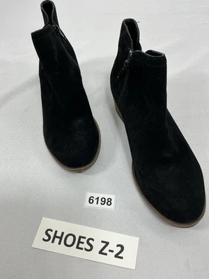 Женские ботильоны Kensie Garry 9,5 M черные боковые на молнии блочный каблук с круглым носком - Изображение 1 из 4