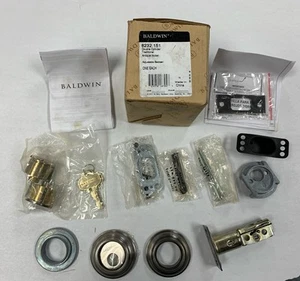 Baldwin 8232.151 Doble Cilindro Cerradura Ajustable Backset con Llave - Níquel Antiguo - Imagen 1 de 10