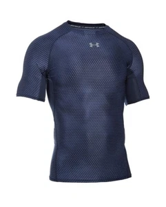 Under Armour Men’s Headgear Armour Printed Short Sleeve Compression Shirt Sz LG - Picture 1 of 6