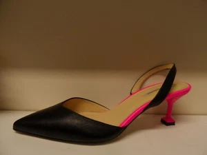 TACONES BAJOS DE CUERO FABIO RUSCONI NEGRO ROSA CALIENTE ¡¡Los pies cerrados con punteras bajas EU 37,5!!¡! - Imagen 1 de 3