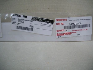 TOYOTA COROLLA 09 10 11 12 13 PROTECTOR QUARTER FRONT LEFT NEW OEM  - Picture 1 of 1