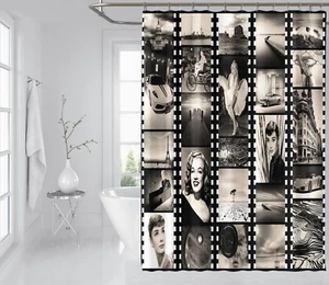 3D Film Stern 7 Duschvorhang Wasserdicht Faser Bad Daheim Windows Toilette DE - Picture 1 of 3