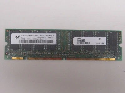 Micron 512 MB (2X256 MB) PC133 133 MHz 168 pines memoria SDRAM de escritorio RAM NO ECC Foto 1 de 2