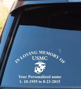 USA Marine In Loving Memory window Military decal sticker - Picture 1 of 1