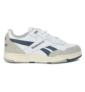 NEW REEBOK BB 4000 II MEN'S Size 13 LEATHER SNEAKERS WHITE/HOOPS BLUE - Picture 1 of 5