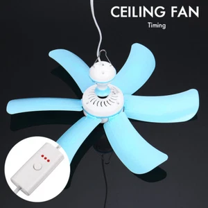 16'' Mini Portable Ceiling Fan 220V with Timing Home Bedroom Gazebo Hanging Fan - Picture 1 of 8