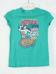 Old Navy Collectabilitees Green Wonder Woman Anything Boys Can Do T-shirt Sz XL - Picture 1 of 8