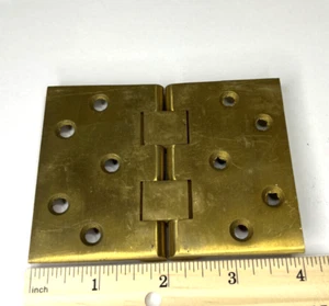Brass 180 Drop Leaf Hinge 4” X 3” Solid Brass - Picture 1 of 7