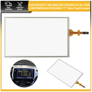 7" Glass Touch Screen GPS Radio Navi for Peugeot 208 2008 308 Citroen C5 C4l F8 - Bild 1 von 8
