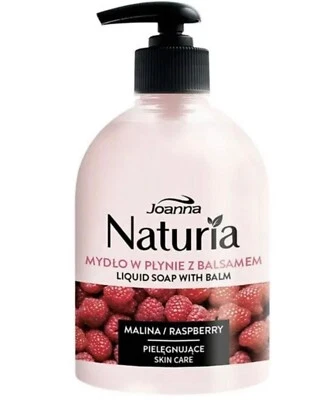 Joanna Naturia, liquid soap with lotion, caring, raspberry, 500 ml - Image 1 of 4