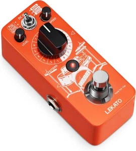 LEKATO Drummer Guitar Pedal Drum Machine 48 Drum Grooves 6 Music 2 EQ Presets - Picture 1 of 8