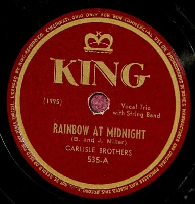 Carlisle Brothers Rainbow at Midnight 78 PLAY GRADED Fully Tested - Image 1 of 4