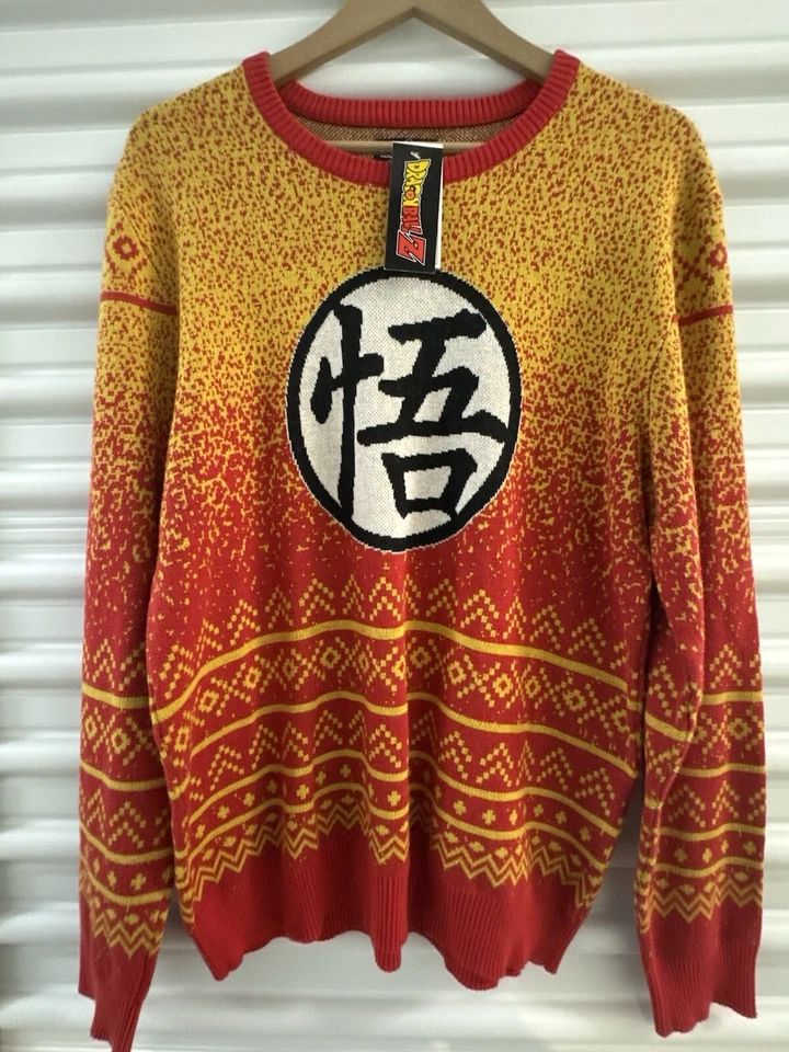 Suéter Feo Navidad Dragon Ball Z Para Hombre Talla Pequeña Nuevo Con Etiquetas Foto 1 de 1