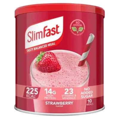 SlimFast Meal Shake Powder Strawberry 365 g -No artificial Flavours Or Colours - Image 1 of 4