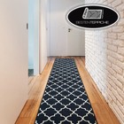 Modernen Preiswert Antirutsch Läufer AW TRELLIS Gitter schwarz Breite 57-133 cm